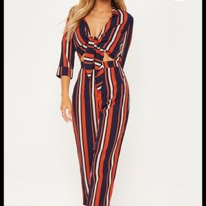 Size 6 striped jumpsuit